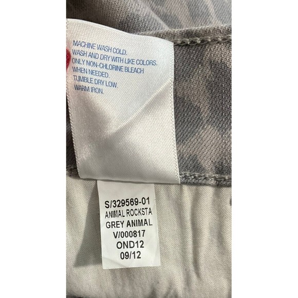Old Navy Women's Rockstar Skinny Gray Animal Print Jeans Pants Size 2 #G1.. - Picture 8 of 8